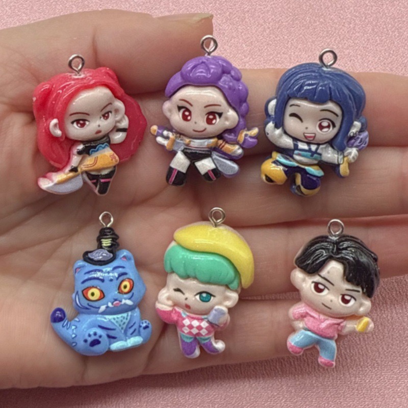 Resin Art Box - 10pcs resin cartoon pendant, DIY jewelry