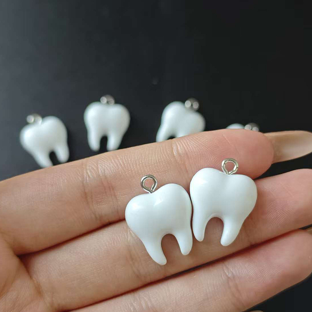 10pcs Cute White Teeth Resin P - Resin Art Box review and price