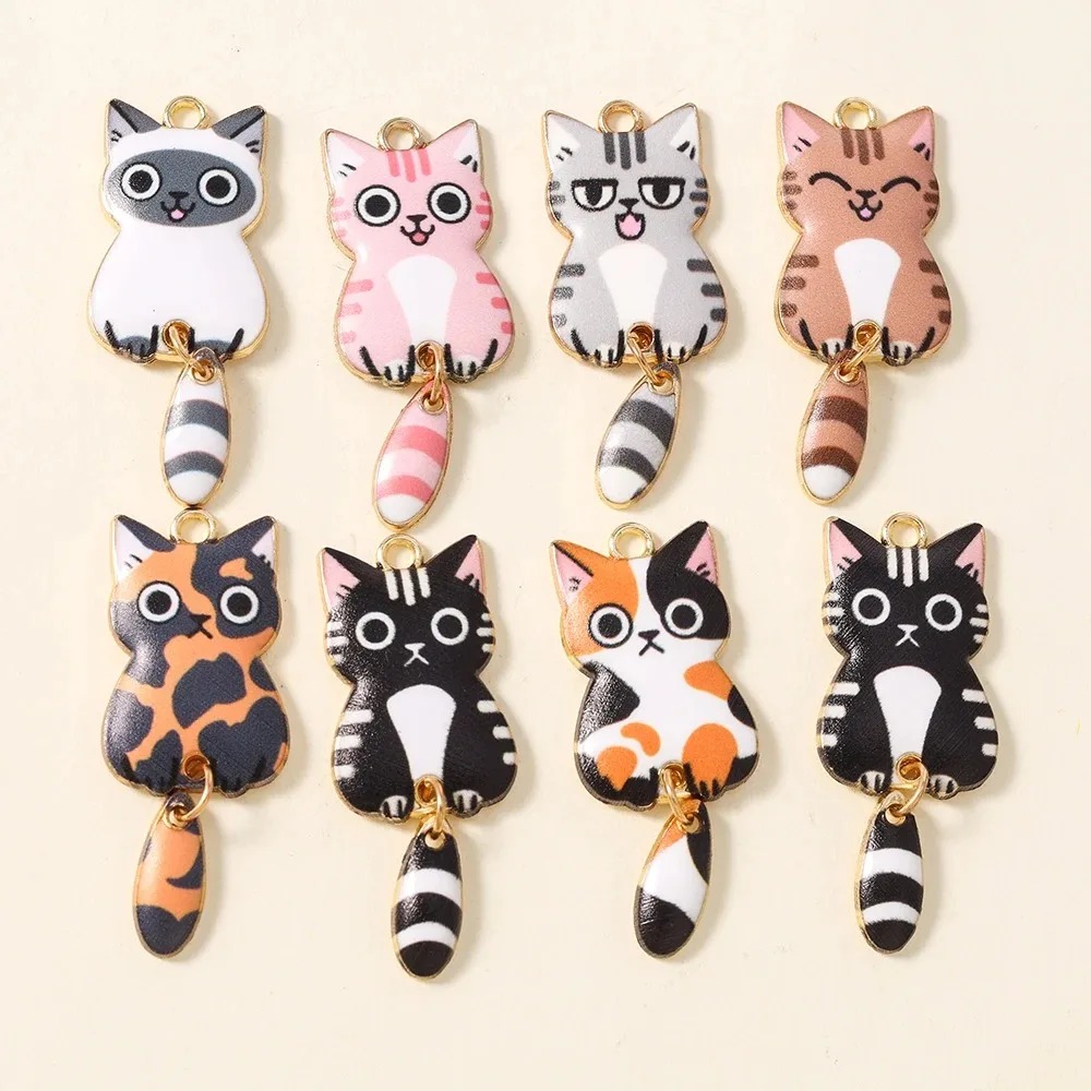 10Pcs 16×39mm Cute Cartoon Cat - Resin Art Box review and price