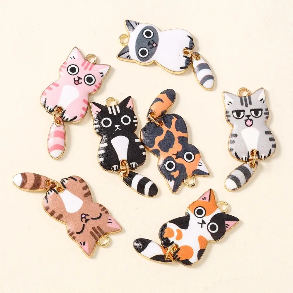 10Pcs 16×39mm Cute Cartoon Cat - Resin Art Box review and price